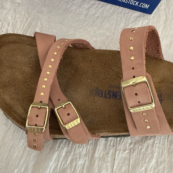 Birkenstock Franca rivets rose Pink gold sandals size 42 11 regular width - Picture 5 of 8